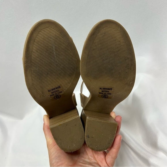 Soda | Block Heel Sandals Tan Ankle Strap Women’s Size 6 - Picture 11 of 12